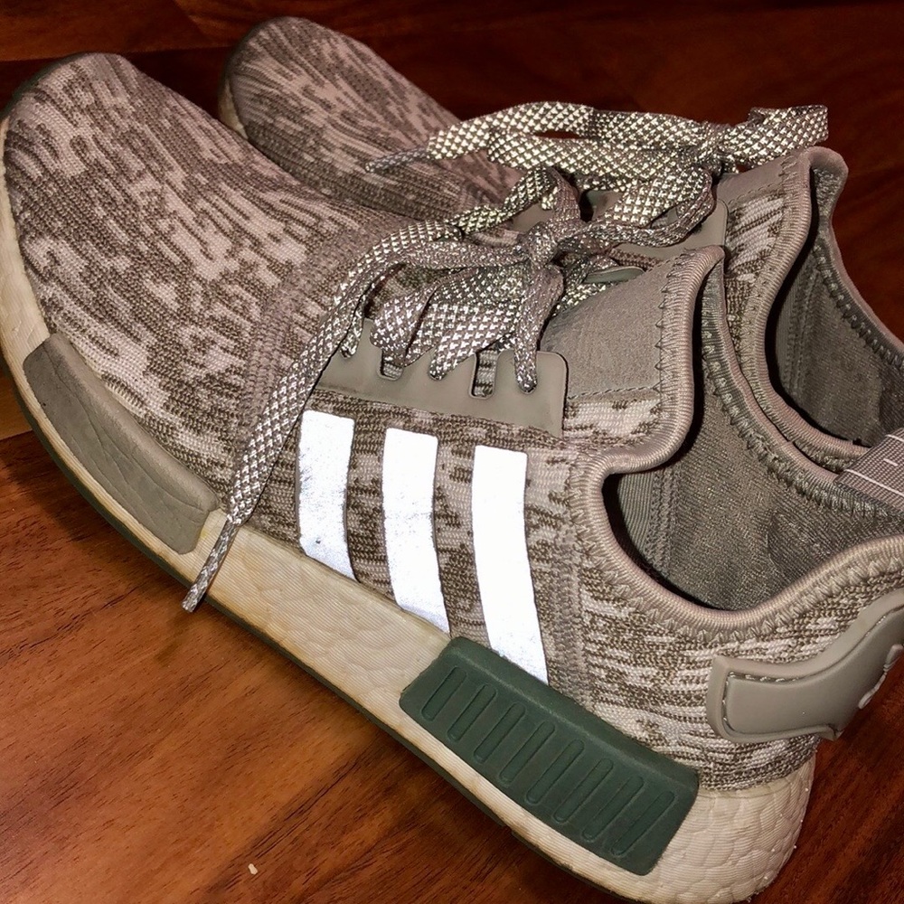 Olive Green Adidas NMD R1 women’s 7 (4Y)